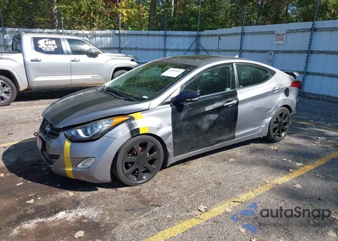 2013 Hyundai Elantra Limited из США, поврежденный, VIN KMHDH4AE2DU768472